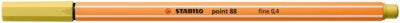 Fineliner Stabilo Point 88, 0.4 mm, galben mustar