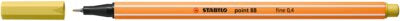 Fineliner Stabilo Point 88, 0.4 mm, galben mustar