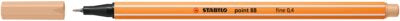Fineliner Stabilo Point 88, 0.4 mm, maro deschis beige