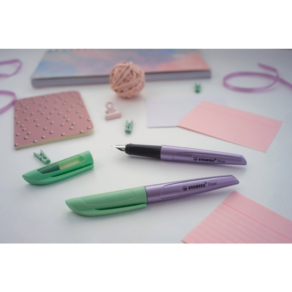 Stilou Stabilo Flow Cosmetic, M, 0.5 mm, fresh lavender, 1 rezerva, blister