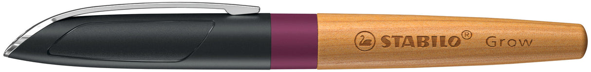 Stilou Stabilo EASYbirdy Grow, M, plum red / cherry, materiale eco, 1 rezerva, blister
