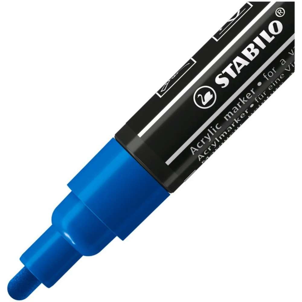 Marker acrilic Stabilo Free Acrylic T300, albastru