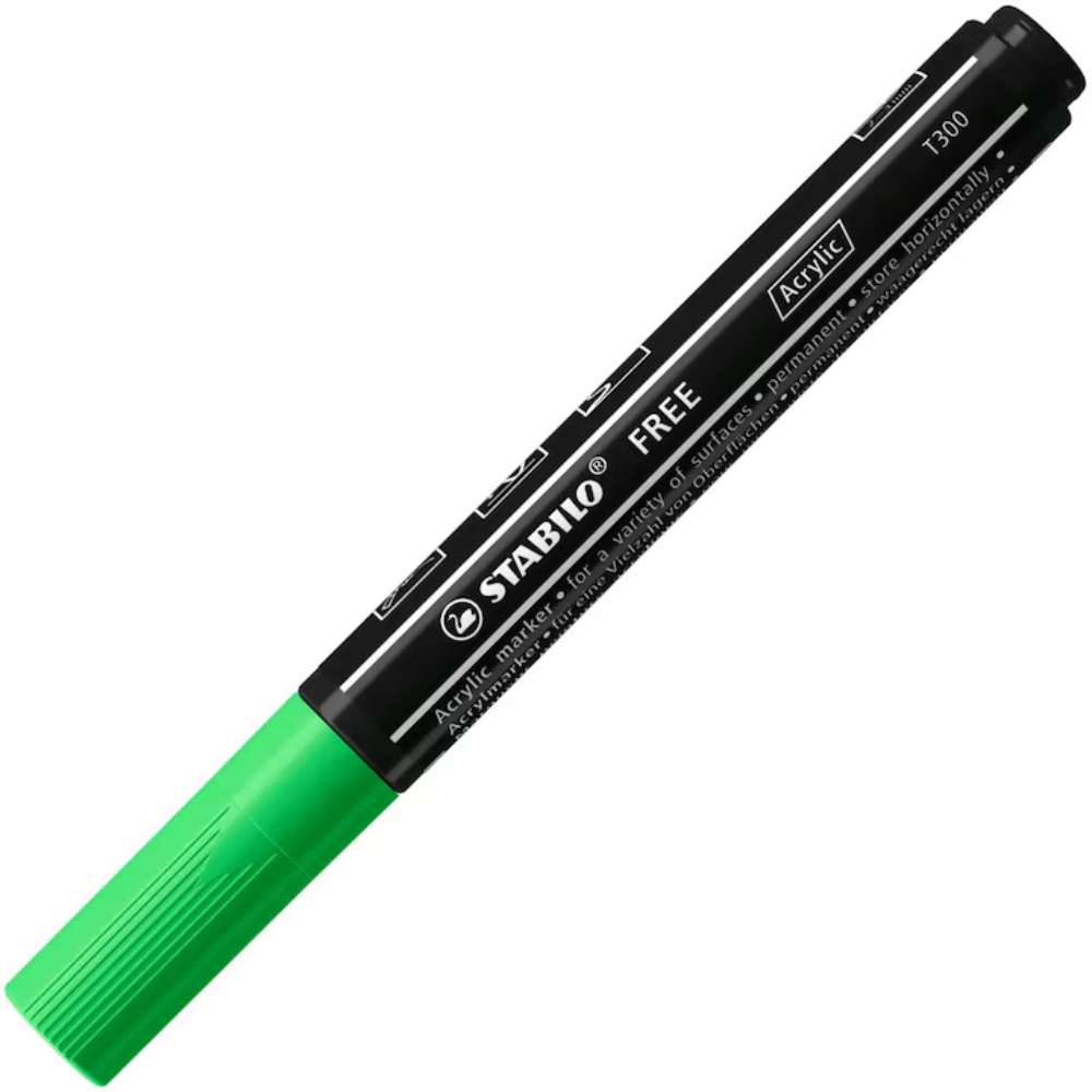 Marker acrilic Stabilo Free Acrylic T300, verde
