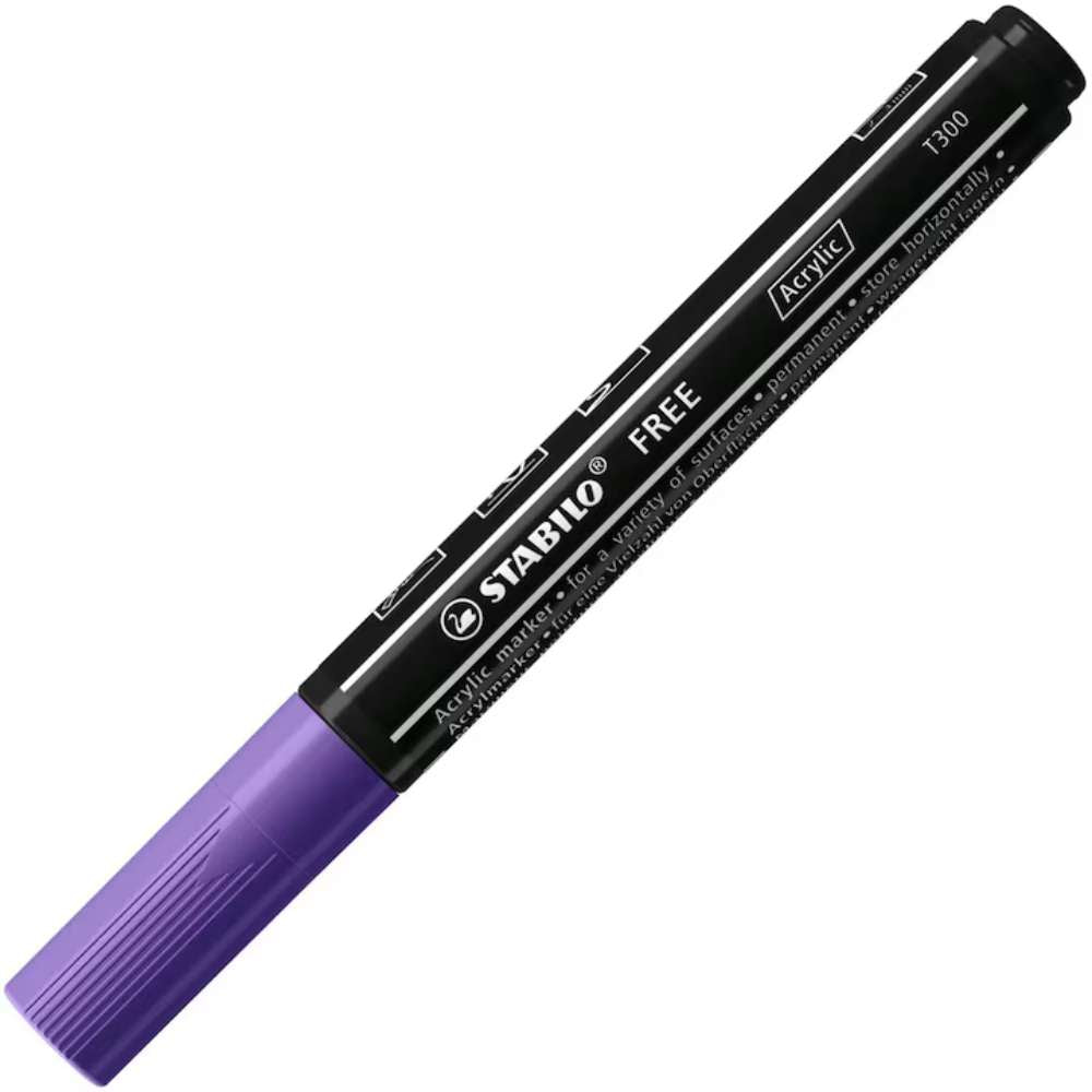 Marker acrilic Stabilo Free Acrylic T300, violet