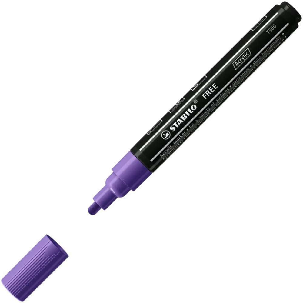 Marker acrilic Stabilo Free Acrylic T300, violet
