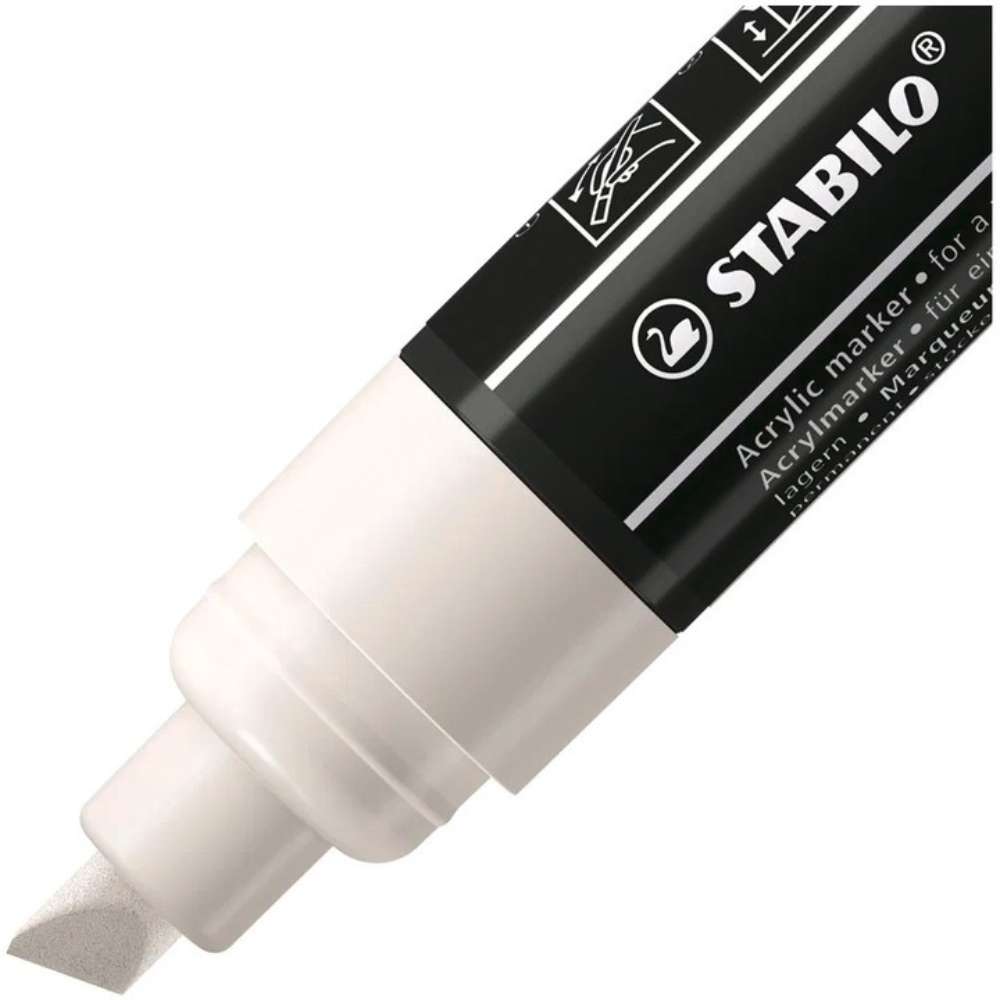 Marker acrilic Stabilo Free Acrylic T800, alb