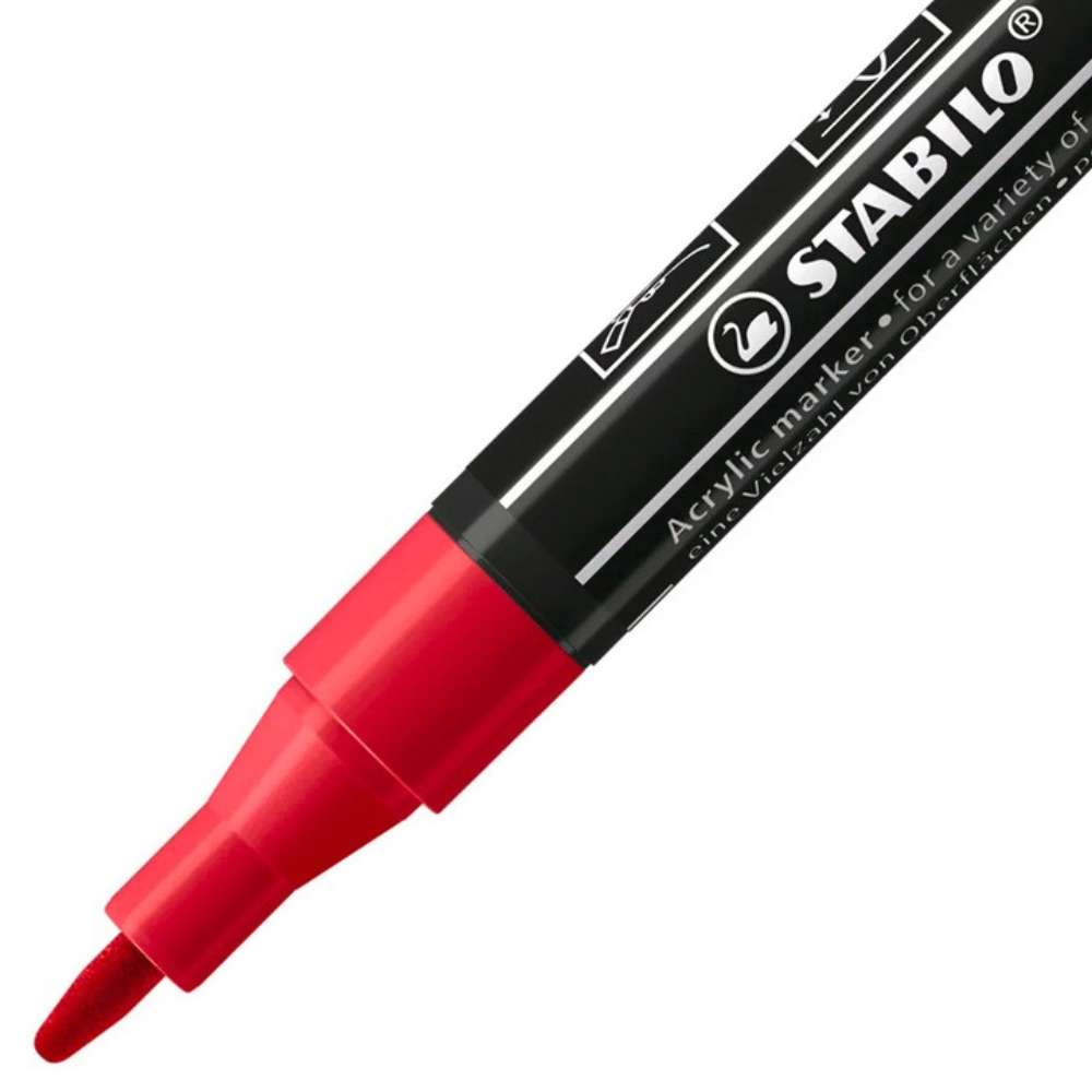 Marker acrilic Stabilo Free Acrylic T100, set Royal, 5 culori / set