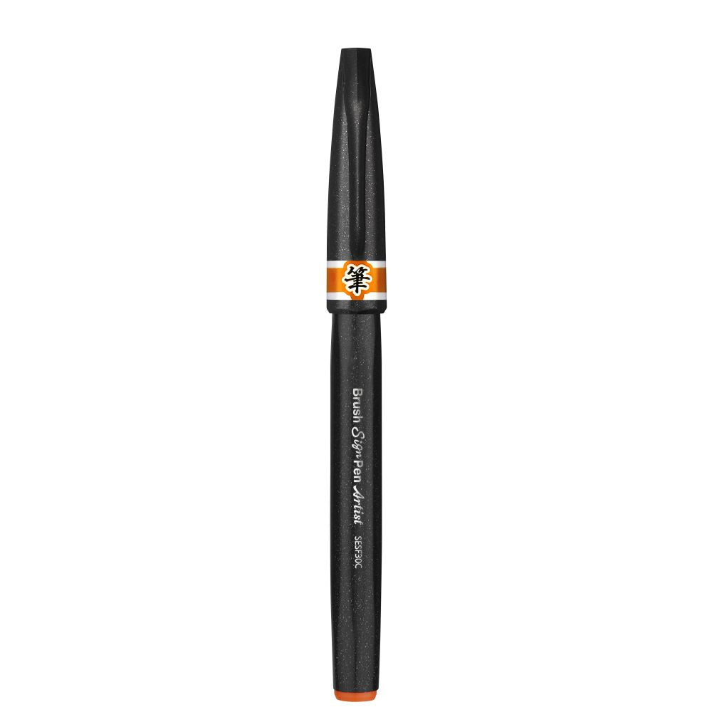 Pensula Pentel Brush Sing Pen Artist SESF30C, ultra fina, portocaliu
