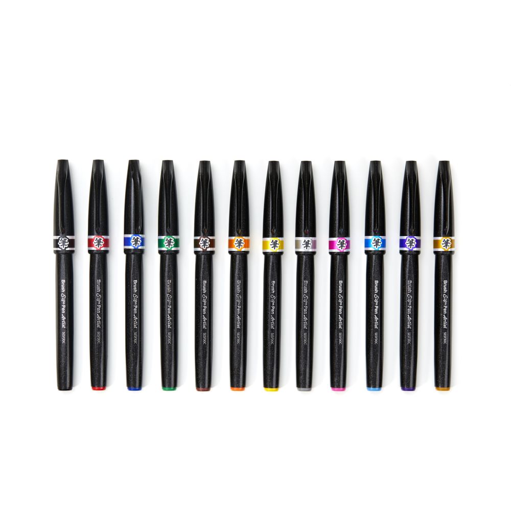 Pensula Pentel Brush Sing Pen Artist SESF30C, ultra fina, galben