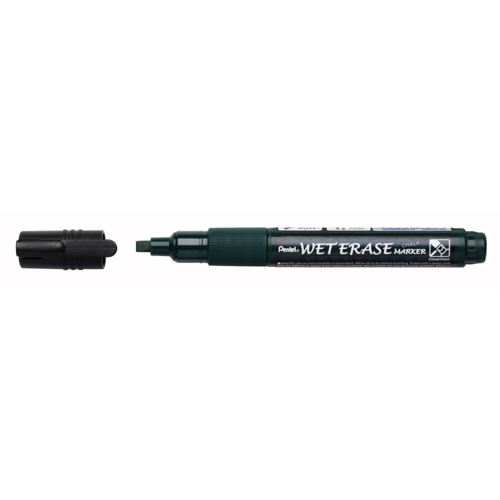Creta lichida Pentel SMW26, varf tesit, 2 - 4 mm, negru