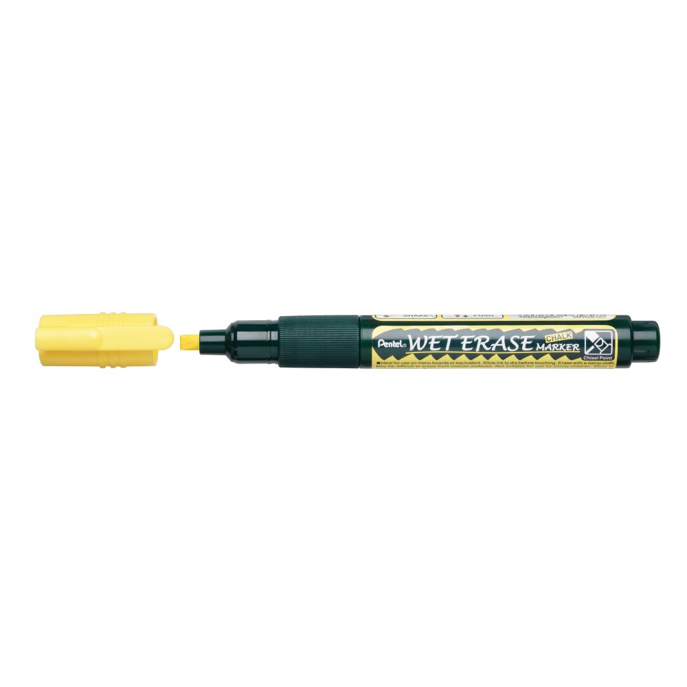 Creta lichida Pentel SMW26, varf tesit, 2 - 4 mm, galben