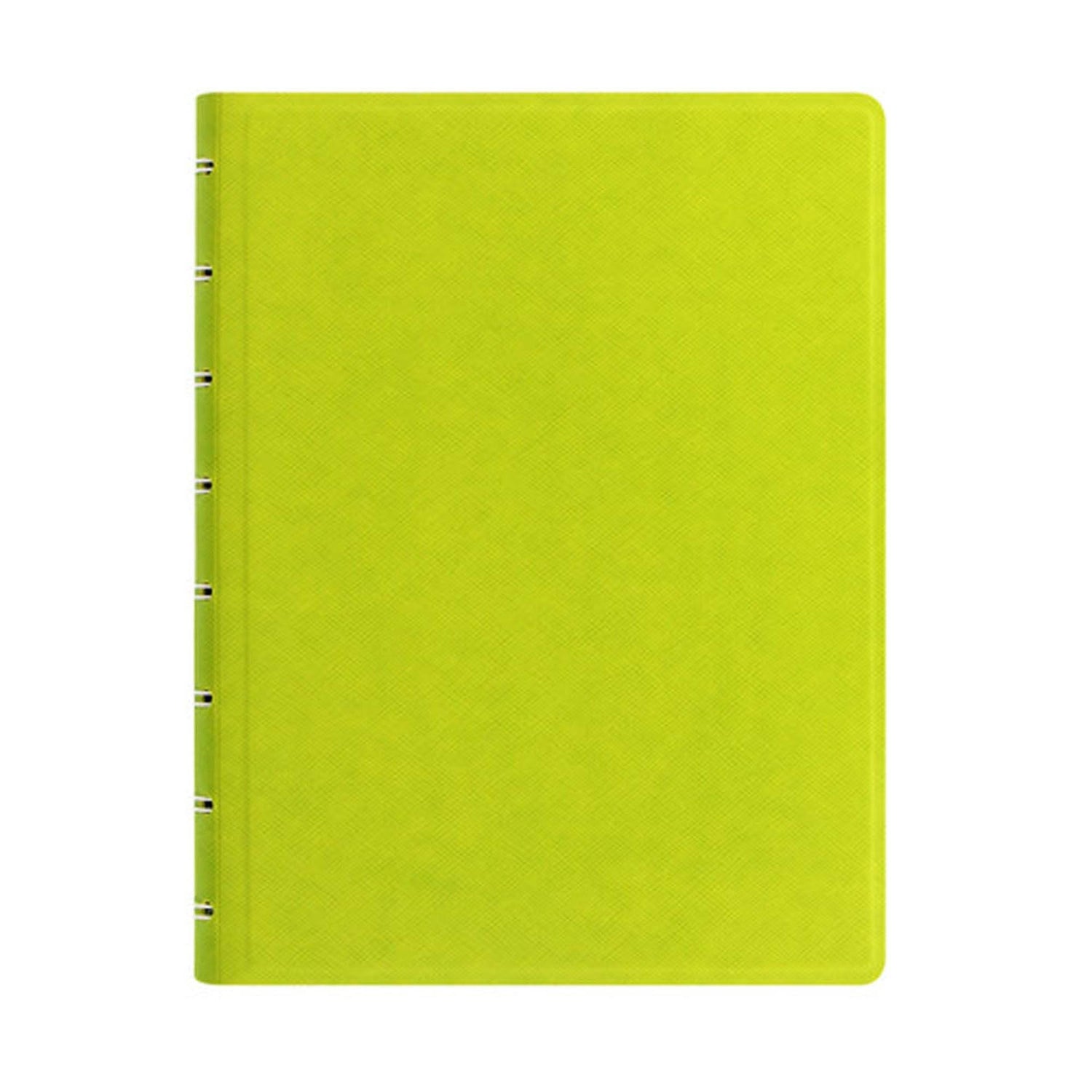 Agenda Notebook A5 FILOFAX Saffiano verde para cu spirala si rezerve Agenda Filofax