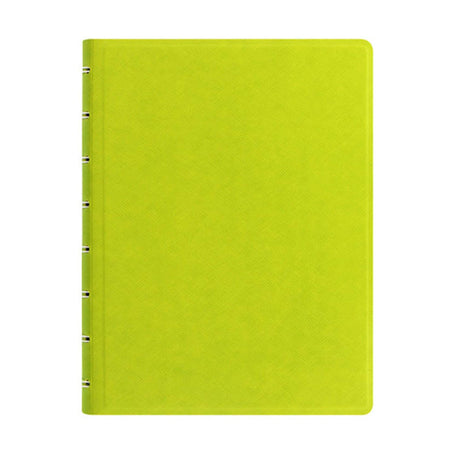 Agenda Notebook A5 FILOFAX Saffiano verde para cu spirala si rezerve Agenda Filofax