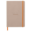 Agenda A5 160 pagini Rhodia roz pal deschis, dictando, coperta flexibila Agenda Rhodia