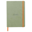 Agenda A5 160 pagini Rhodia verde inchis celadon, dictando, coperta flexibila Agenda Rhodia