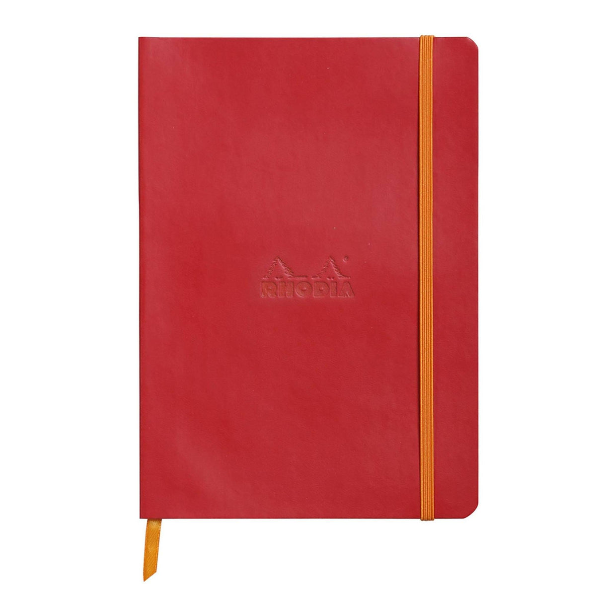 Caiet Agenda A5 Rhodiarama poppy, liniat, hartie ivory, cu coperta flexibila Agenda Rhodia