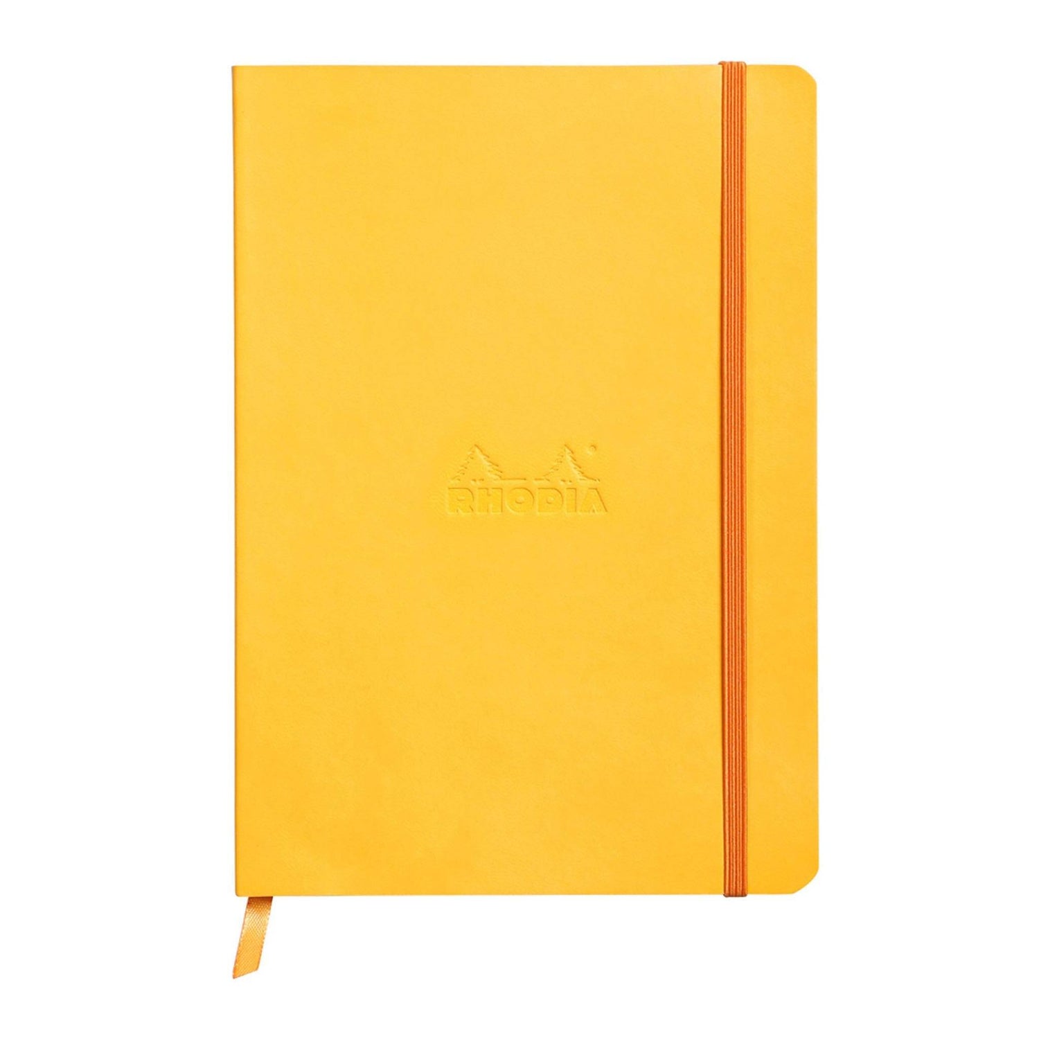 Caiet Agenda A5 Rhodiarama narcisa, liniat, hartie ivory, cu coperta flexibila Agenda Rhodia