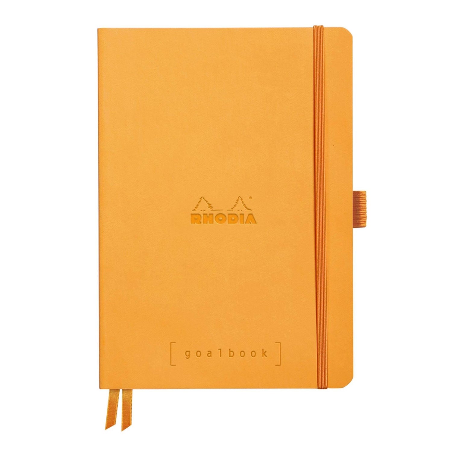Agenda A5 240 pagini Rhodia GOALBOOK portocaliu, punctat, coperta flexibila Agenda Rhodia