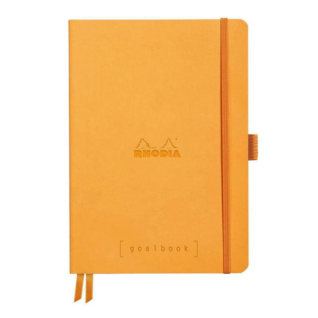 Agenda A5 240 pagini Rhodia GOALBOOK portocaliu, punctat, coperta flexibila Agenda Rhodia