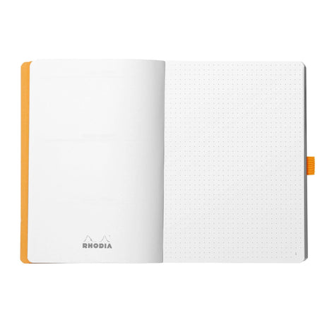 Agenda A5 240 pagini Rhodia GOALBOOK portocaliu, punctat, coperta flexibila Agenda Rhodia