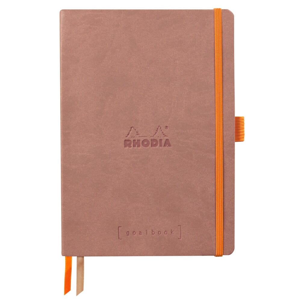 Agenda A5 nedatata, 120 file, punctat, softcover, hartie ivory 90 g / mp, Rhodiorama, rosewood Agenda Rhodia Rhodia