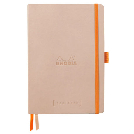 Caiet A5, 120 file, punctat, softcover, hartie ivory 90 g / mp, Rhodiorama, rose smoke Agenda Rhodia Rhodia
