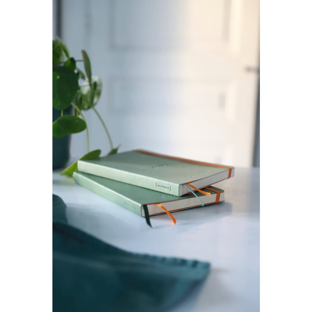 Agenda A5 nedatata, 120 file, punctat, softcover, hartie ivory 90 g / mp, Rhodiorama, sage Agenda Rhodia Rhodia