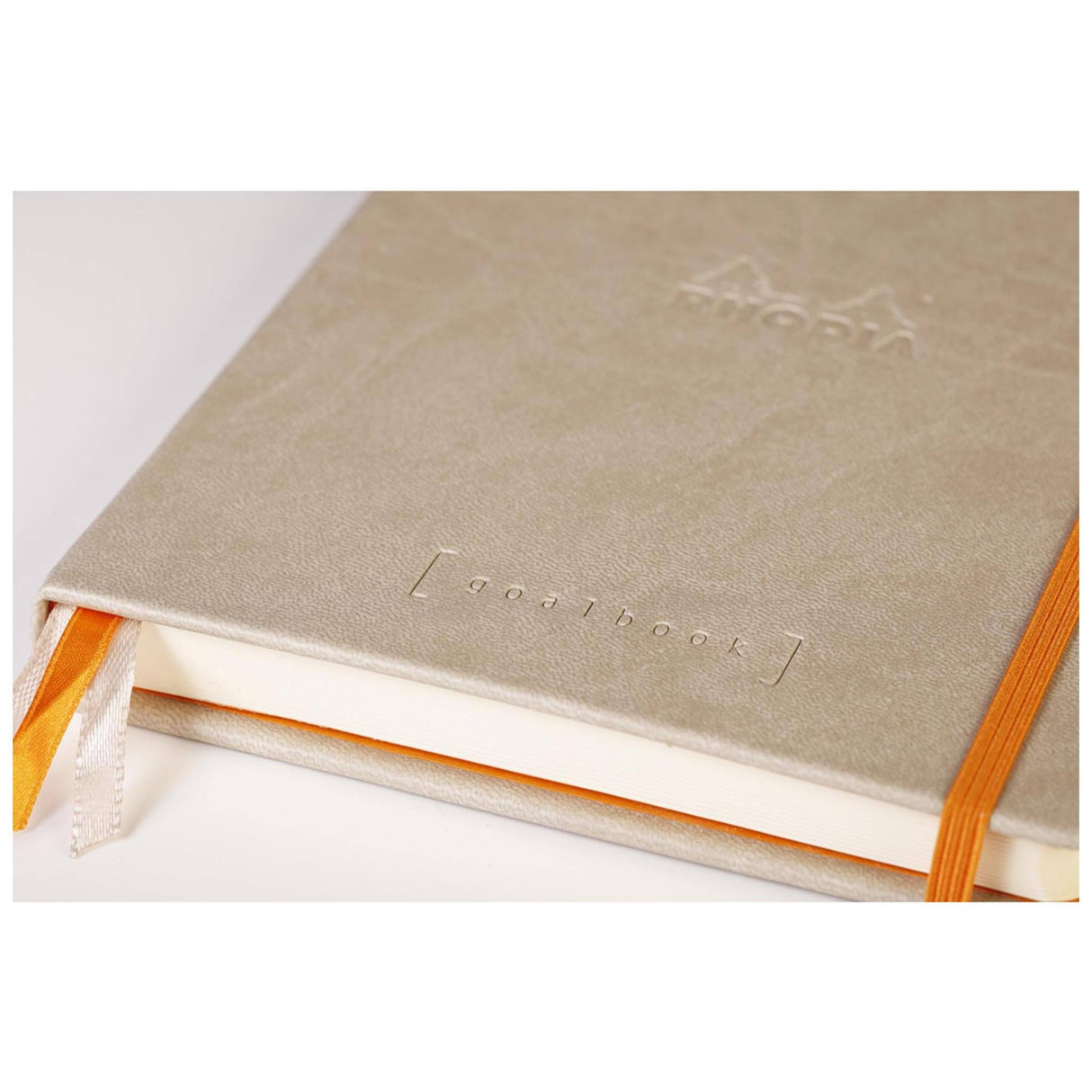 Agenda Lux Goal Book A5 bej punctata cu coperta rigida Agenda Rhodia