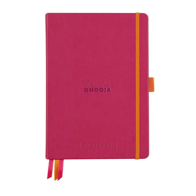Agenda Lux Goal Book A5 raspberry punctata cu coperta rigida Agenda Rhodia