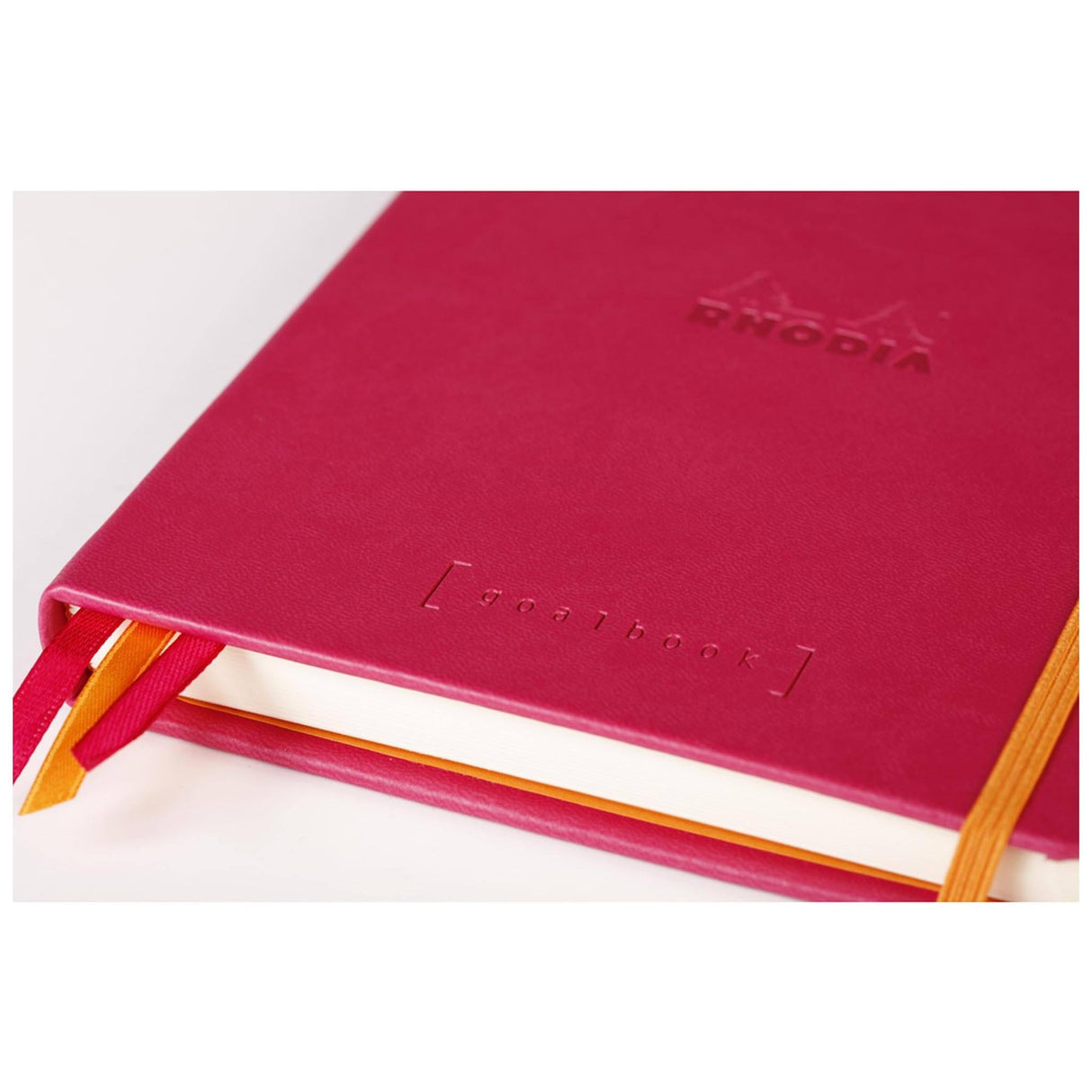 Agenda Lux Goal Book A5 raspberry punctata cu coperta rigida Agenda Rhodia