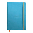 Caiet Agenda Rhodiarama Goal Book A5 turqoaz, linii punctate, cu coperta rigida Agenda Rhodia