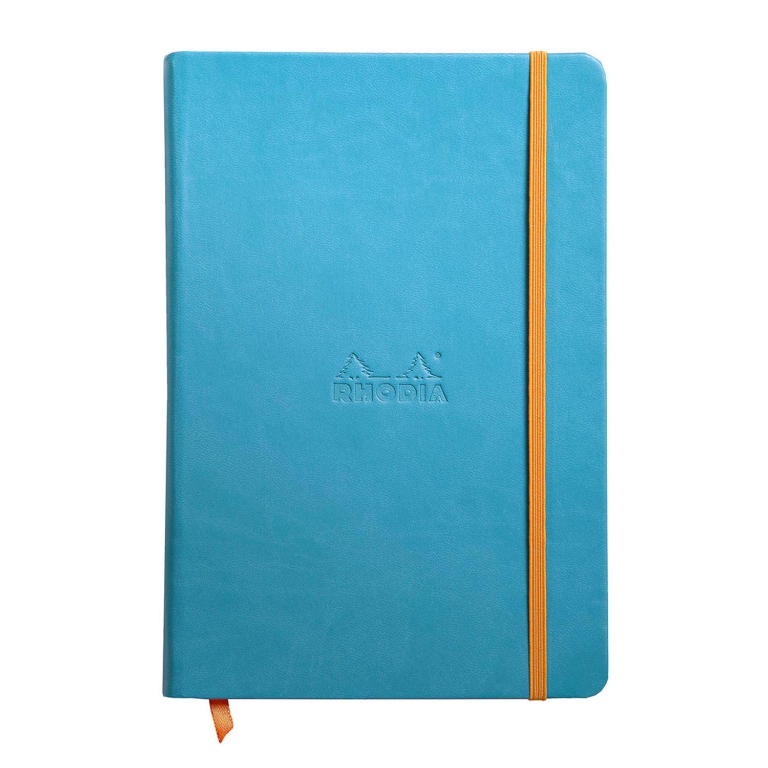 Caiet Agenda Rhodiarama Goal Book A5 turqoaz, linii punctate, cu coperta rigida Agenda Rhodia