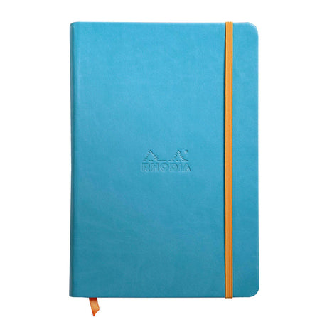 Caiet Agenda Rhodiarama Goal Book A5 turqoaz, linii punctate, cu coperta rigida Agenda Rhodia