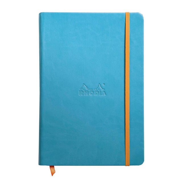 Caiet Agenda Rhodiarama Goal Book A5 turqoaz, linii punctate, cu coperta rigida Agenda Rhodia