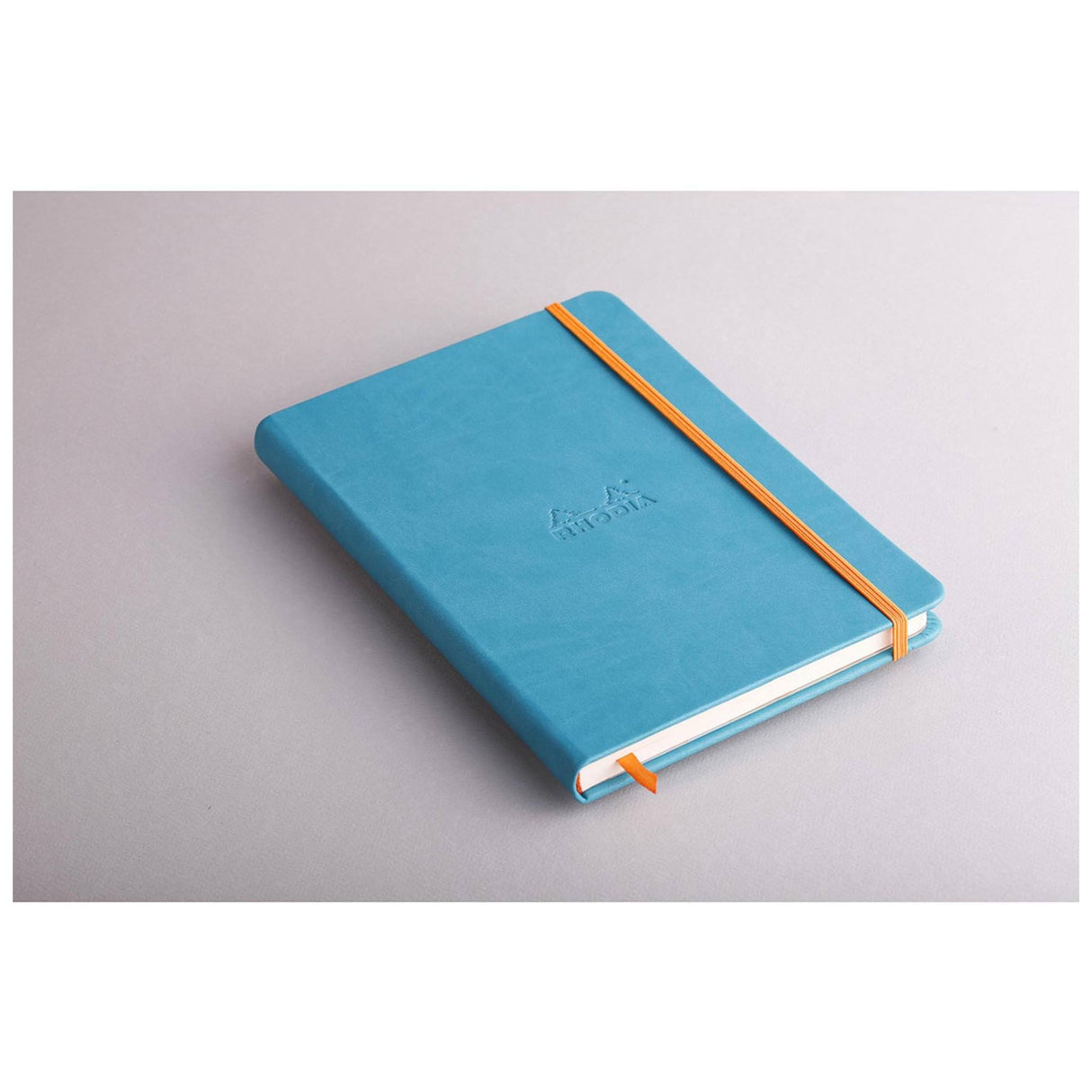 Caiet Agenda Rhodiarama Goal Book A5 turqoaz, linii punctate, cu coperta rigida Agenda Rhodia