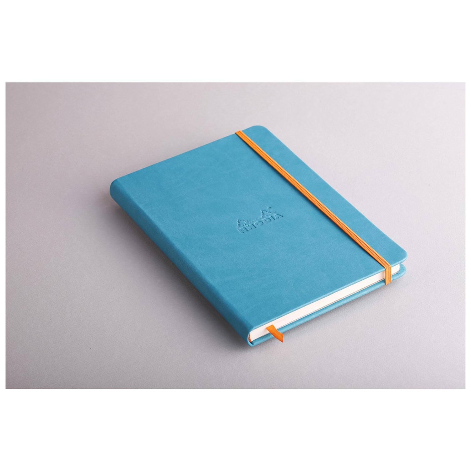 Caiet Agenda Rhodiarama Goal Book A5 turqoaz, linii punctate, cu coperta rigida Agenda Rhodia