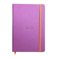 Caiet Agenda A5 Rhodiarama liniat, roz, 96 pagini, cu coperta rigida + elastic Agenda Rhodia