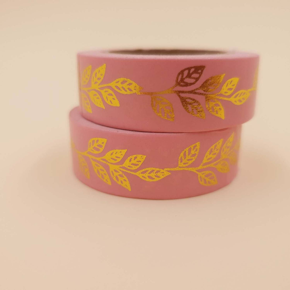 Banda Washi - Roz model Frunze Banda Washi Paperie.ro