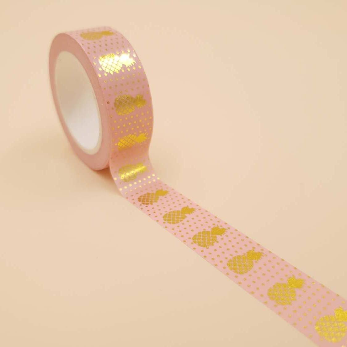 Banda Washi - Roz Model Ananas Banda Washi Paperie.ro