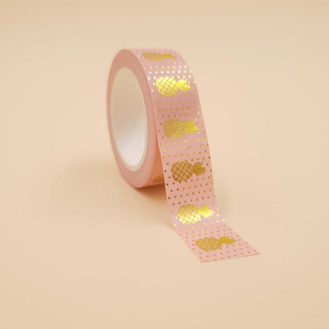 Banda Washi - Roz Model Ananas Banda Washi Paperie.ro