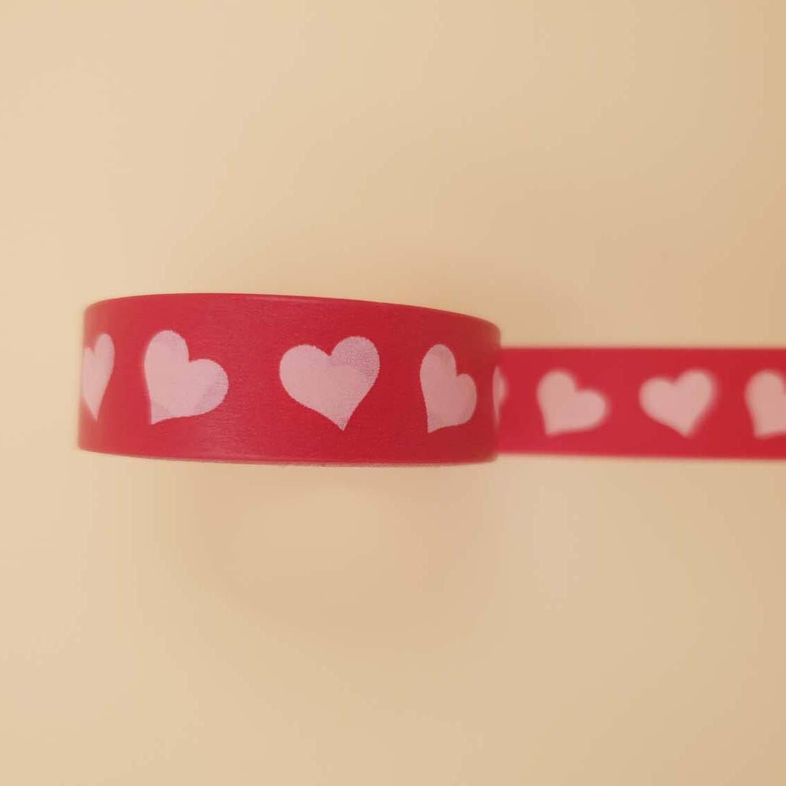 Banda Washi - Rosie Model Inimioara Banda Washi Paperie.ro