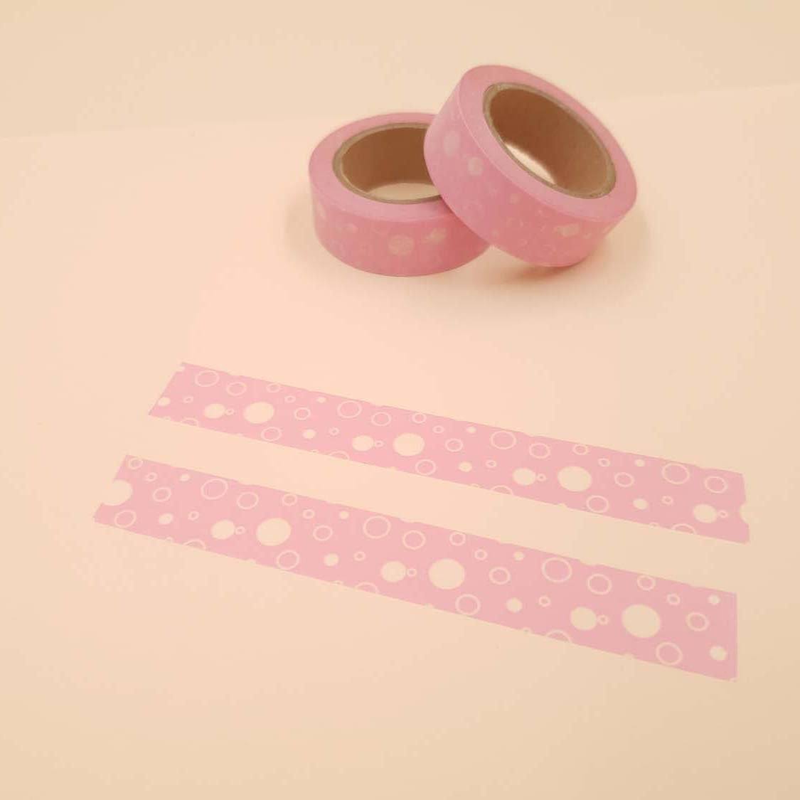 Banda Washi - Roz Model Buline Albe Banda Washi Paperie.ro