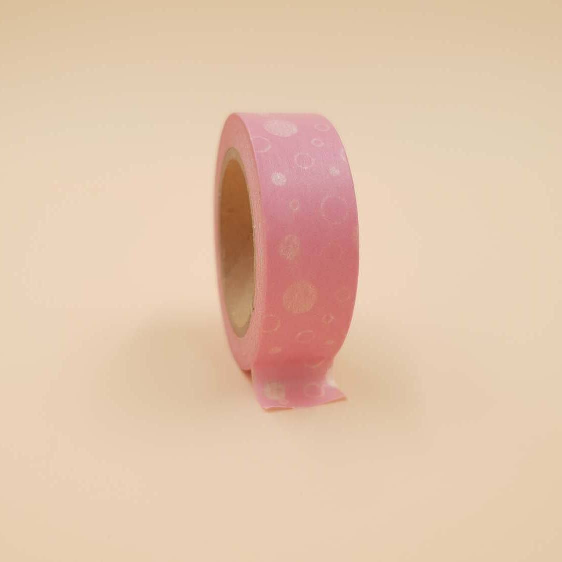 Banda Washi - Roz Model Buline Albe Banda Washi Paperie.ro