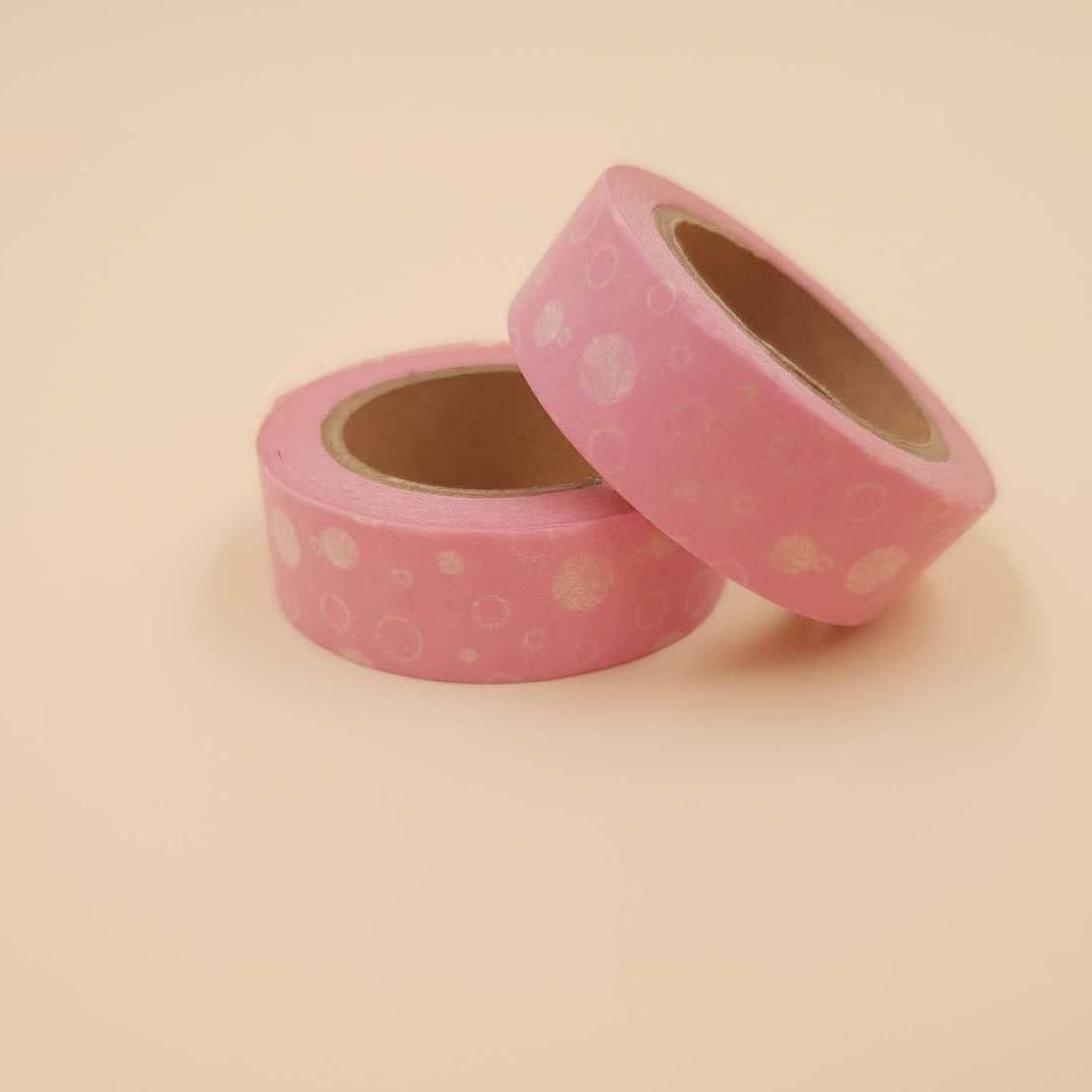 Banda Washi - Roz Model Buline Albe Banda Washi Paperie.ro