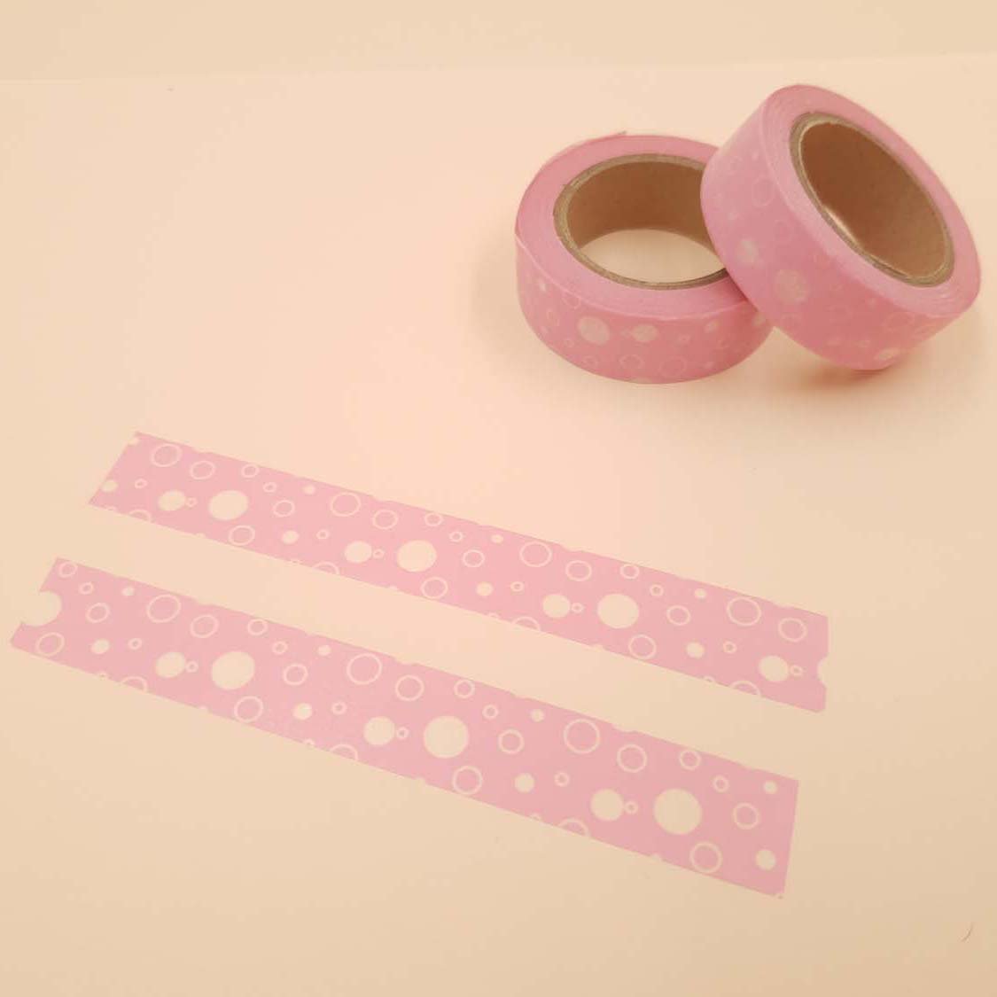 Banda Washi - Roz Model Buline Albe Banda Washi Paperie.ro