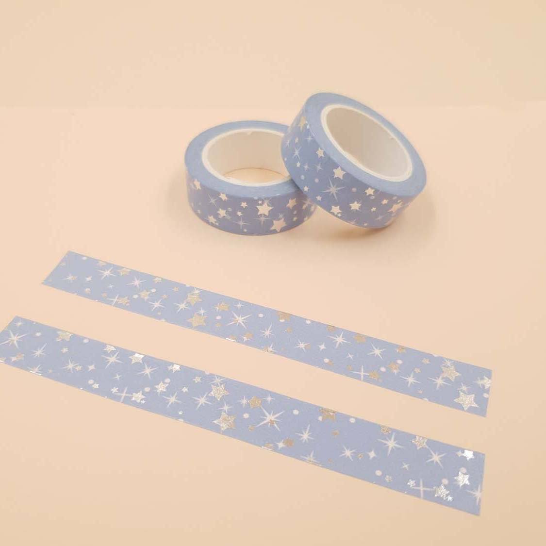 Banda Washi - Bleu Model Stelute Banda Washi Paperie.ro