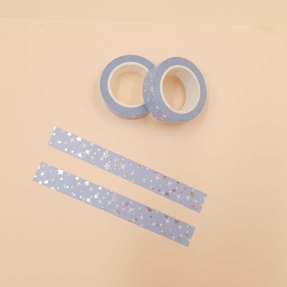 Banda Washi - Bleu Model Stelute Banda Washi Paperie.ro