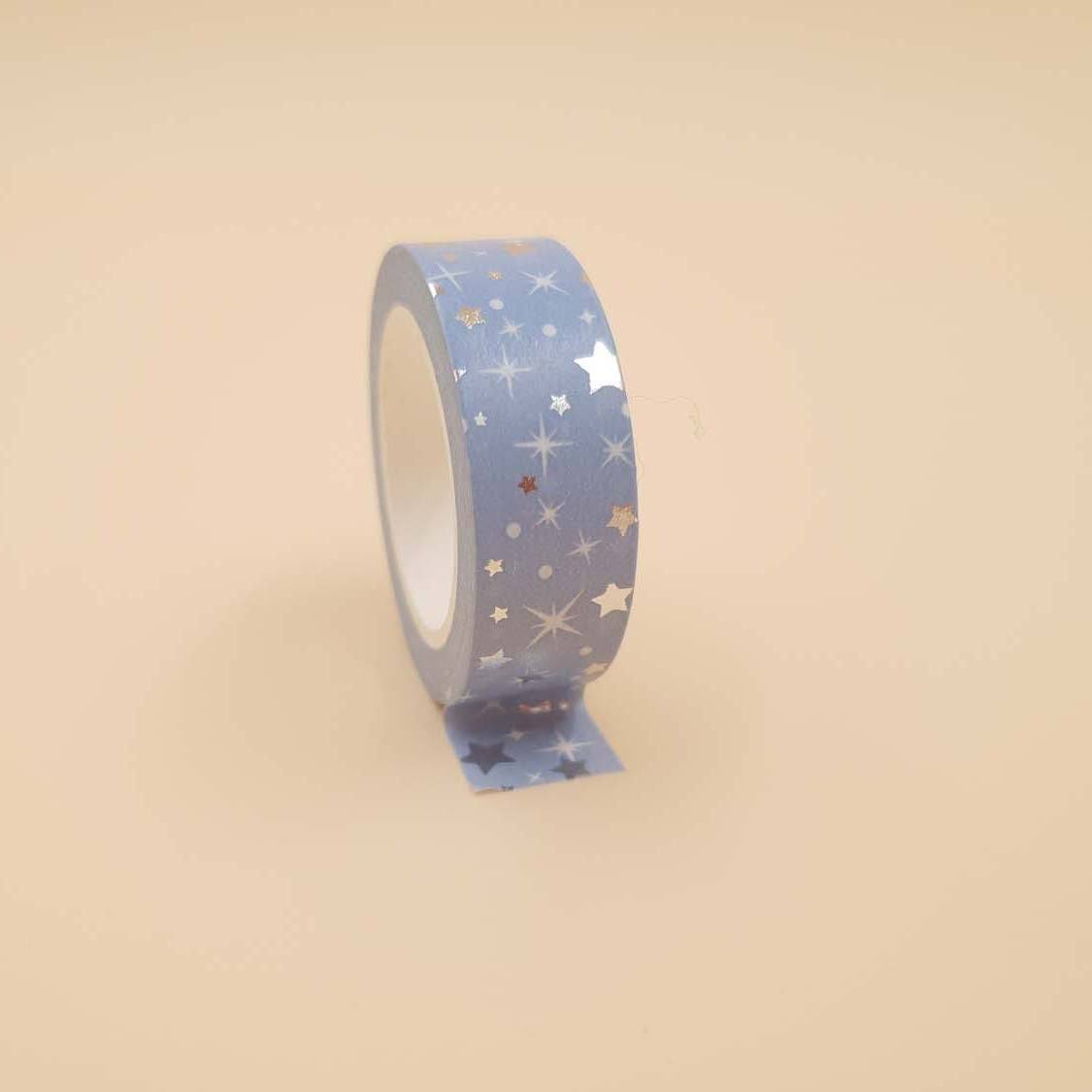 Banda Washi - Bleu Model Stelute Banda Washi Paperie.ro