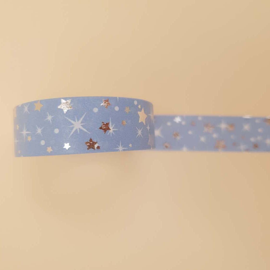 Banda Washi - Bleu Model Stelute Banda Washi Paperie.ro