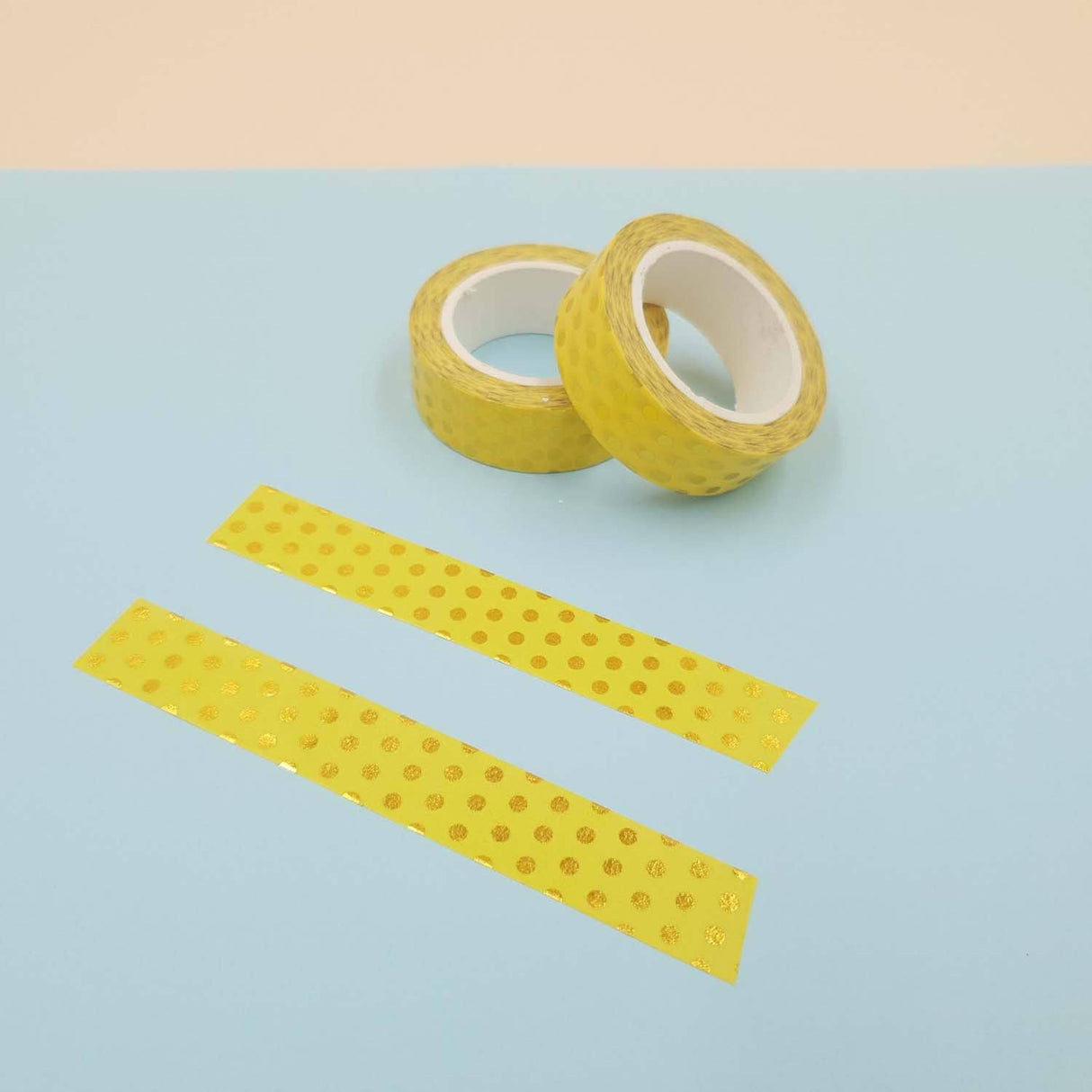 Banda Washi - Galbena Model Buline Aurii Paperie.ro